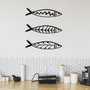 Wallity Hamsi Set de 3 Esculturas de Pared de Metal Negro